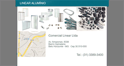Desktop Screenshot of linearaluminio.com.br